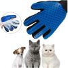 Dog Cat Pet Combs Grooming Deshedding Brush Gloves Effective Cleaning Back Massage Animal Bathing Fur Hair Removal