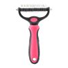 Professional Pet Deshedding Brush 2 Sided Dematting Dog Comb Cat Brush Rake Puppy Grooming Tools Undercoat Shedding Flying Hair